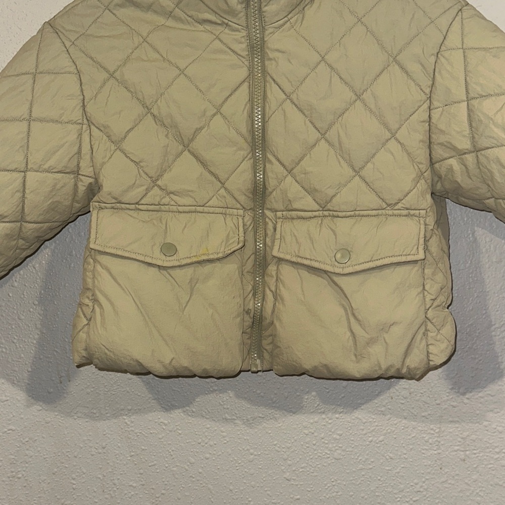 Zara Kids Quilted Puffer Jacket - Cream - Picture 2 of 7